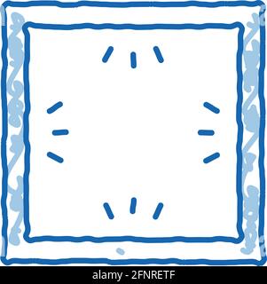 stretch ceiling with lamps doodle icon hand drawn illustration Stock Vector