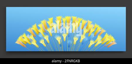 Bouquet of flowers. Floral composition. Vector illustration for greeting card. Stock Vector