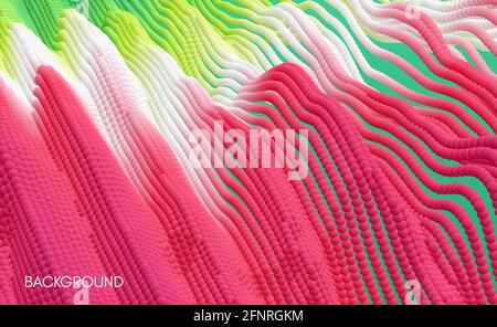 Particles stream. Abstract background with trendy gradients. 3d vector illustration for advertising, marketing or presentation. Stock Vector