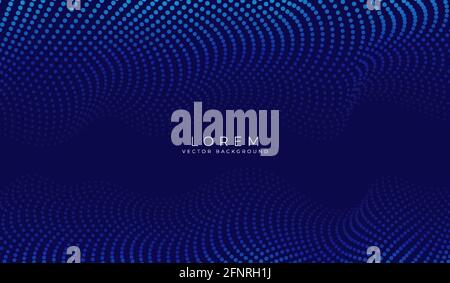 Vector background with color abstract wave dots Stock Vector