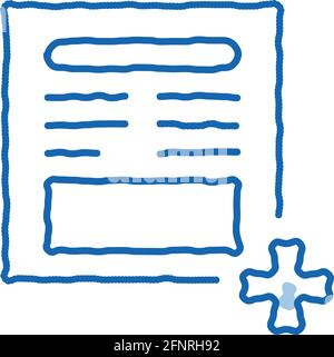 add new article on web site doodle icon hand drawn illustration Stock Vector