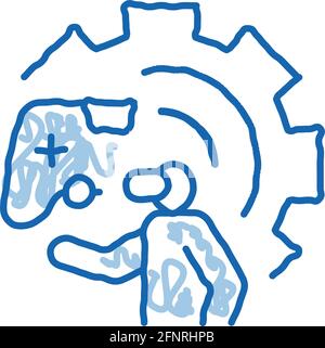 testing game development icon doodle illustration Stock Vector Image ...