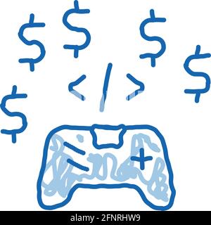 game coding and sell icon vector outline illustration Stock Vector ...
