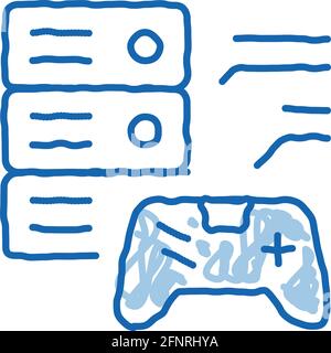 game development binary code doodle icon hand drawn illustration Stock ...