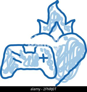 game development binary code doodle icon hand drawn illustration Stock ...