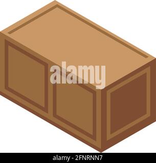 Plywood box icon. Isometric of Plywood box vector icon for web design isolated on white background Stock Vector