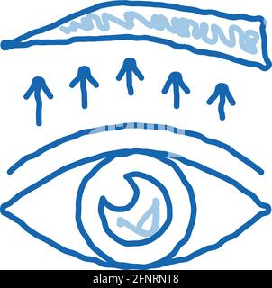 eyelid wrinkles doodle icon hand drawn illustration Stock Vector Image ...