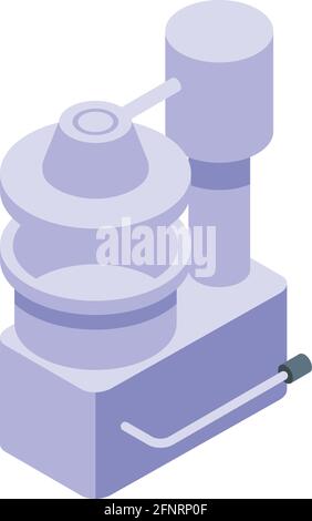Automated press machine icon. Isometric of Automated press machine vector icon for web design isolated on white background Stock Vector