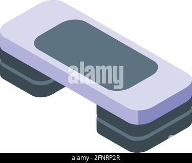 Fitness step board icon. Isometric of Fitness step board vector icon for web design isolated on white background Stock Vector