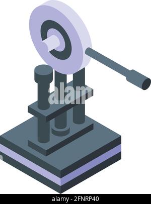 Production press machine icon. Isometric of Production press machine vector icon for web design isolated on white background Stock Vector