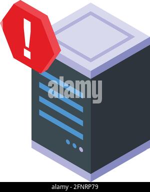 Malware server icon. Isometric of Malware server vector icon for web design isolated on white background Stock Vector