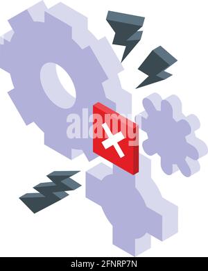 Malware system icon. Isometric of Malware system vector icon for web design isolated on white background Stock Vector