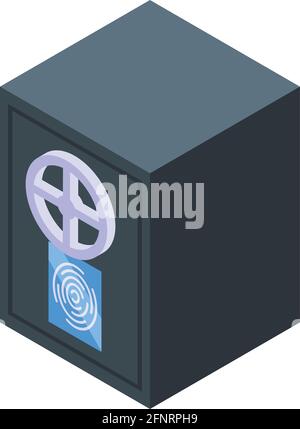 Safe password protection icon. Isometric of Safe password protection vector icon for web design isolated on white background Stock Vector