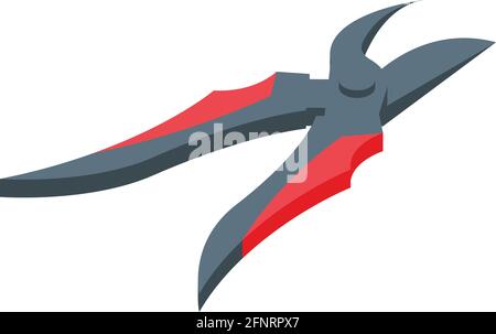 Handle secateurs icon. Isometric of Handle secateurs vector icon for web design isolated on white background Stock Vector