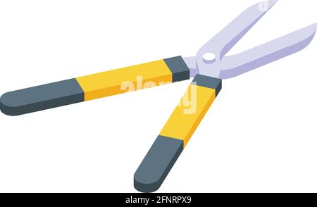 Secateurs icon. Isometric of Secateurs vector icon for web design isolated on white background Stock Vector