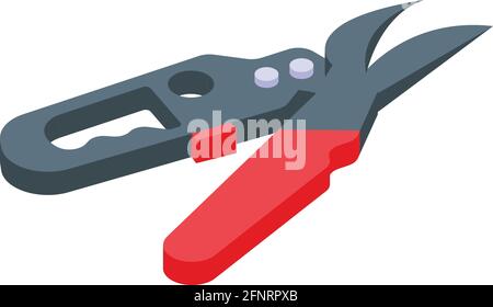 Bush secateurs icon. Isometric of Bush secateurs vector icon for web design isolated on white background Stock Vector