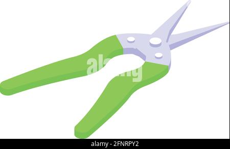 Pruning secateurs icon. Isometric of Pruning secateurs vector icon for web design isolated on white background Stock Vector
