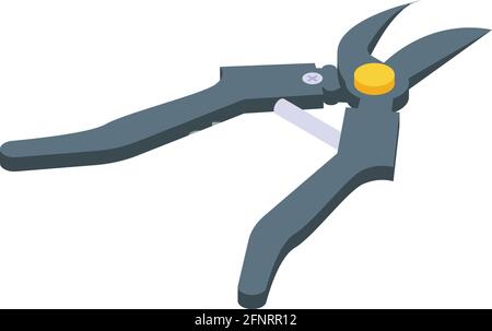 Garden shears icon. Isometric of Garden shears vector icon for web design isolated on white background Stock Vector