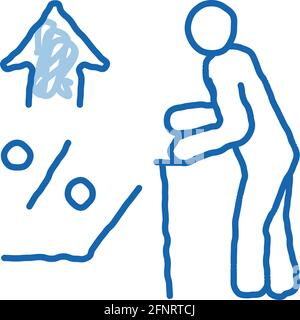 nail water percent doodle icon hand drawn illustration Stock Vector