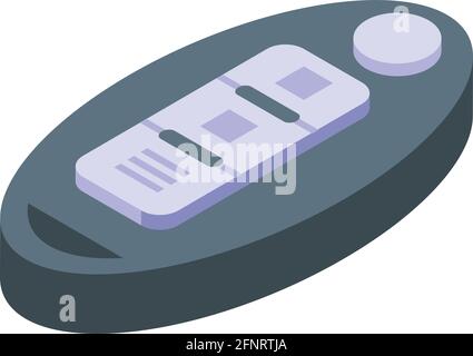 Smart car key alarm icon. Isometric of Smart car key alarm vector icon for web design isolated on white background Stock Vector