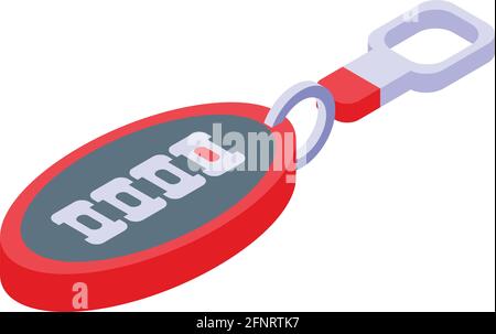 Smart car key mobile icon. Isometric of Smart car key mobile vector icon for web design isolated on white background Stock Vector