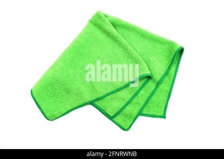 Dust remover micro fiber fabric isolate on white background Stock Photo