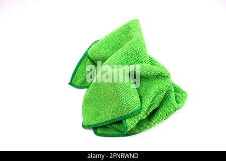 Dust remover micro fiber fabric isolate on white background Stock Photo