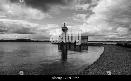 Normanton Church - arguably Rutland's most famous landmark, situated on the banks of Rutland Water close to the villages of Edith Weston and Empingham Stock Photo