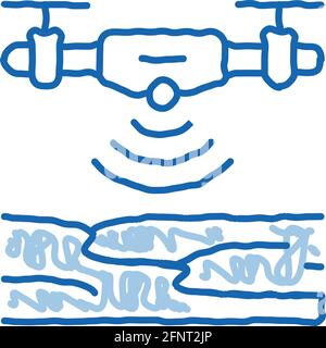 drone height sensor icon vector outline illustration Stock Vector Image ...