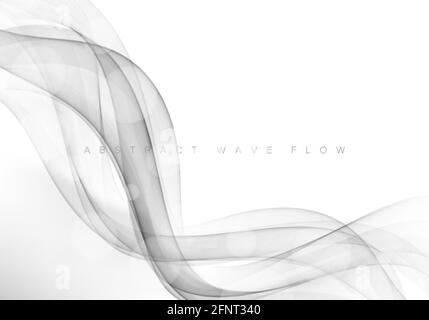 Grey modern abstract line layout gradient futuristic smooth swoosh certificate background. Vector illustration Stock Vector