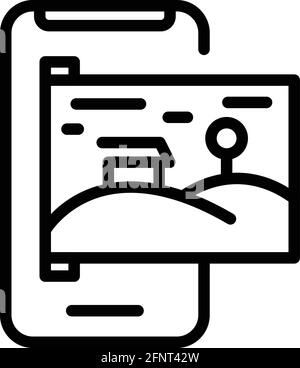 Virtual reality icon. Outline Virtual reality vector icon for web design isolated on white background Stock Vector