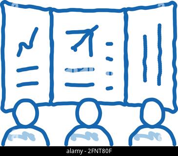 air navigation dispatcher display doodle icon hand drawn illustration Stock Vector