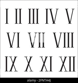 Retro roman numerals, great design for any purposes. Stock Vector