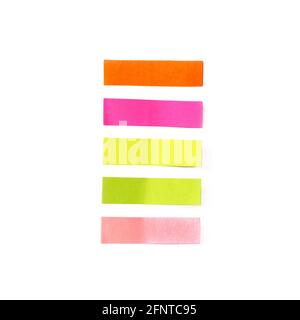 Stickers on a white background. Colored pieces of paper. Stock Photo