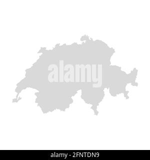 Switzerland vector map, swiss europe background. Geneva capital, swizerland region Stock Vector