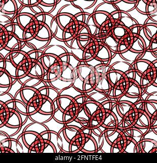 Seamless vector pattern of intersecting circles of different sizes ...