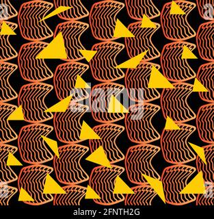 Modern abstract high contrasting seamless background with gradient elements and triangles on black background. EPS10 vector Stock Vector