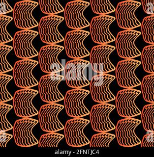 Abstract fiery background with bright elements. High contrasting vector background with amorphous red and orange patterns on black area. EPS 10 vector Stock Vector