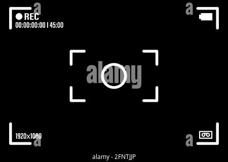 Camera focusing screen. illustration. Camera screen for photoshop Stock ...