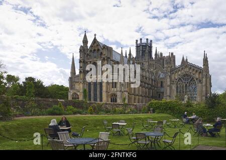 Almonry tea room at Ely Cathedral, Cambridgeshire, England, UK Stock Photo