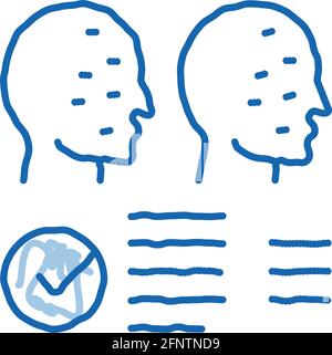deepfake settings doodle icon hand drawn illustration Stock Vector