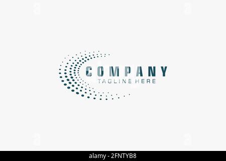 Abstract Initial Letter C Logo. Usable for Business, Technology and Branding Logos. Flat Vector Logo Design Template. Stock Vector
