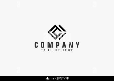 Abstract Initial Letter CC Logo. Usable for Business, Technology and Branding Logos. Flat Vector Logo Design Template. Stock Vector