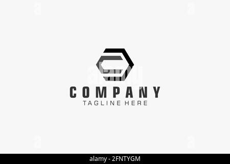 Abstract Initial Letter CD Logo. Usable for Business, Technology and Branding Logos. Flat Vector Logo Design Template. Stock Vector