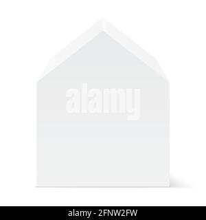 White house vector 3D icon. Minimalist geometrical house isolated on background. Stock Vector