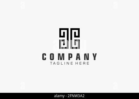 Abstract Initial Letter CC Logo. Usable for Business, Technology and Branding Logos. Flat Vector Logo Design Template. Stock Vector