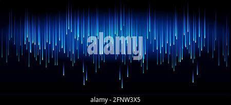 Dark blue Technology Sci-fi abstract matrix futuristic background, computer data stream, vector Illustration. Stock Vector