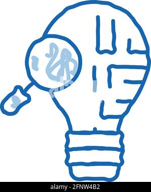 Hand Drawn Symbol of Brain Cell Neuron - Doodle Vector Hatch Icon Stock ...