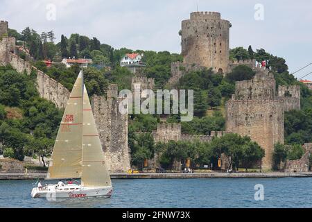 racing yachts, during Bosphorus Regatta Stock Photo