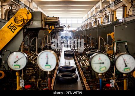 A Tyre/Tire Factory in Shandong Province. China. Stock Photo